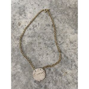 Sterling Necklace Chain Gold Silver Circular Pendant